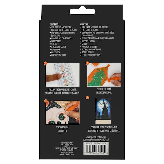 4" x 6" Witch Acrylic Surface Diamond Art Kit with Wood Stand by Make Market®